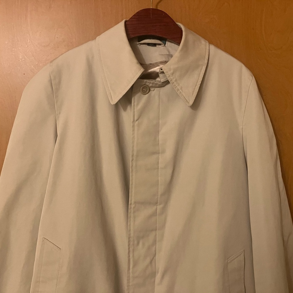 Hill And Archer Men's Khaki Vintage Trench Coat With Removable Lining Size 40